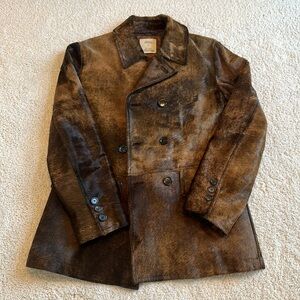 Unique Billy Reid Calf Hair Double Breasted Blazer